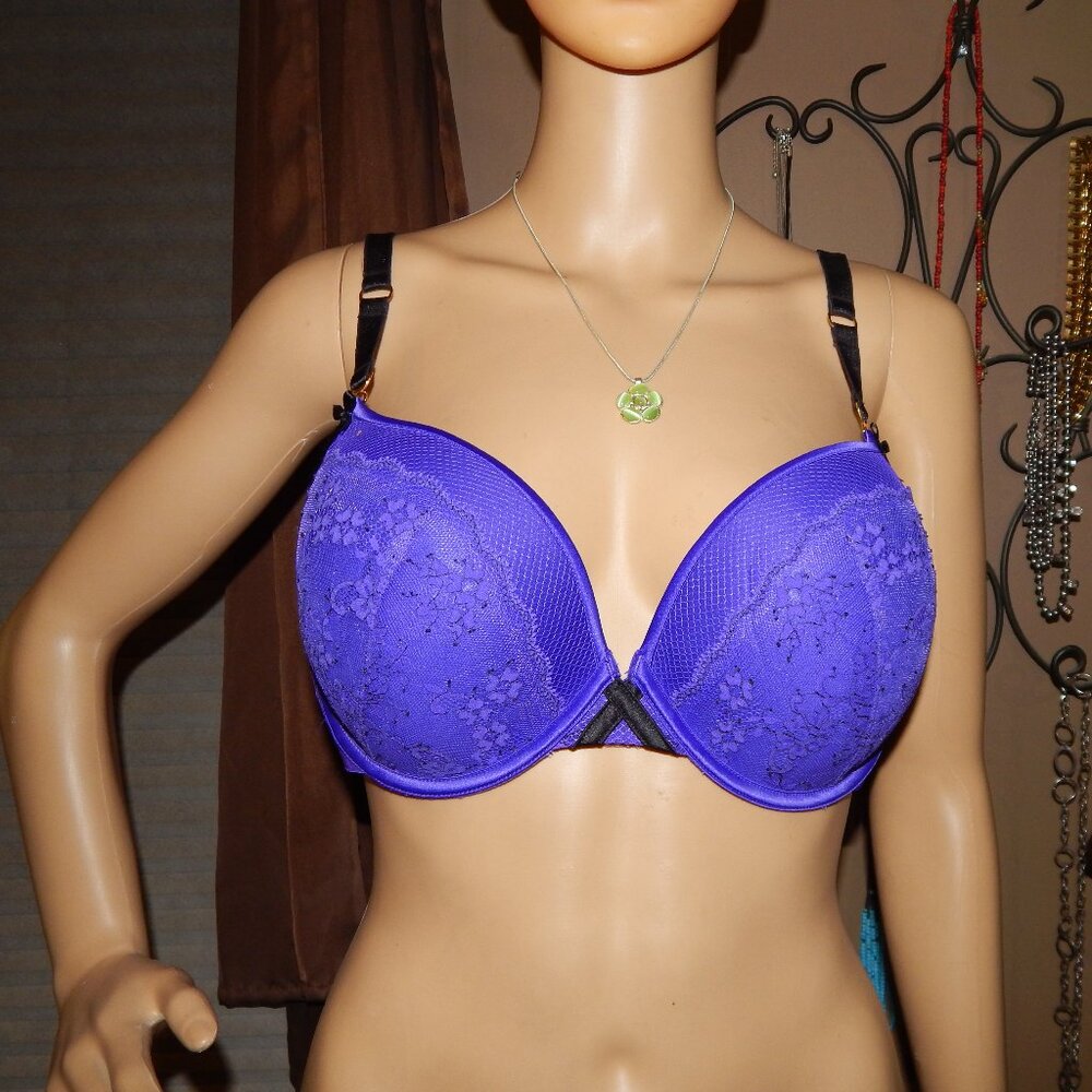 Victoria's Secret 38D Purple Very Sexy Padded Demi Bra w Under Wire EPOC